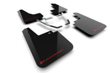 Rally Armor 24-26 Subaru Crosstrek (Wilderness Only) Black UR Mud Flap W/Red Logo - No Drilling Req - MF116-UR-BLK-RD