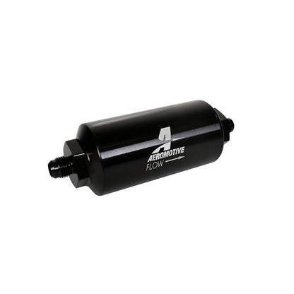 Aeromotive In-Line Filter - (AN-6 Male) 10 Micron Microglass Element Bright