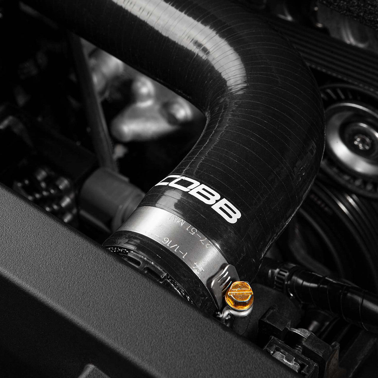 COBB Silicone Radiator Hose Kit For 2022-26 Subaru WRX - Black - Installed 2