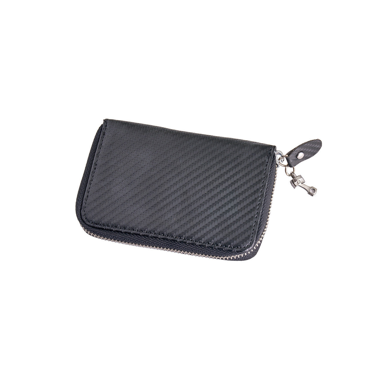 Carbon Fiber Wallet w/ Zipper Pull (Piston) - Back