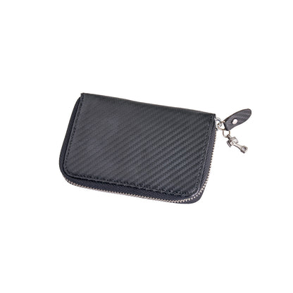 Carbon Fiber Wallet w/ Zipper Pull (Piston) - Back