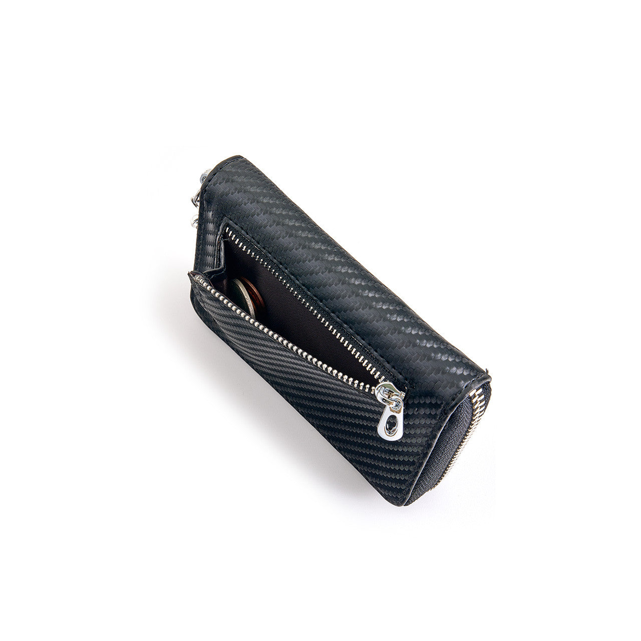 Carbon Fiber Wallet w/ Zipper Pull (Turbo) - Pouch