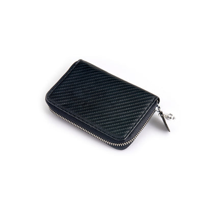 Carbon Fiber Wallet w/ Zipper Pull (Turbo) - Back