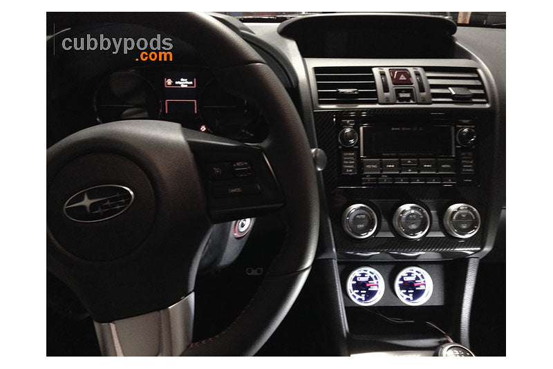 CubbyPod Dual 52mm Gauge Pod For 2015-21 Subaru WRX, 15-21 STI - Installed