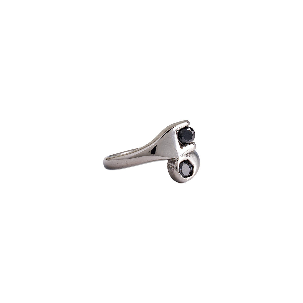 Garage Girls Jewelry Crystal Wrench Rings - Black