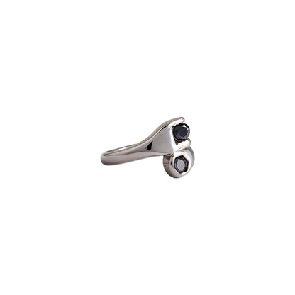 Garage Girls Jewelry Crystal Wrench Rings - Black