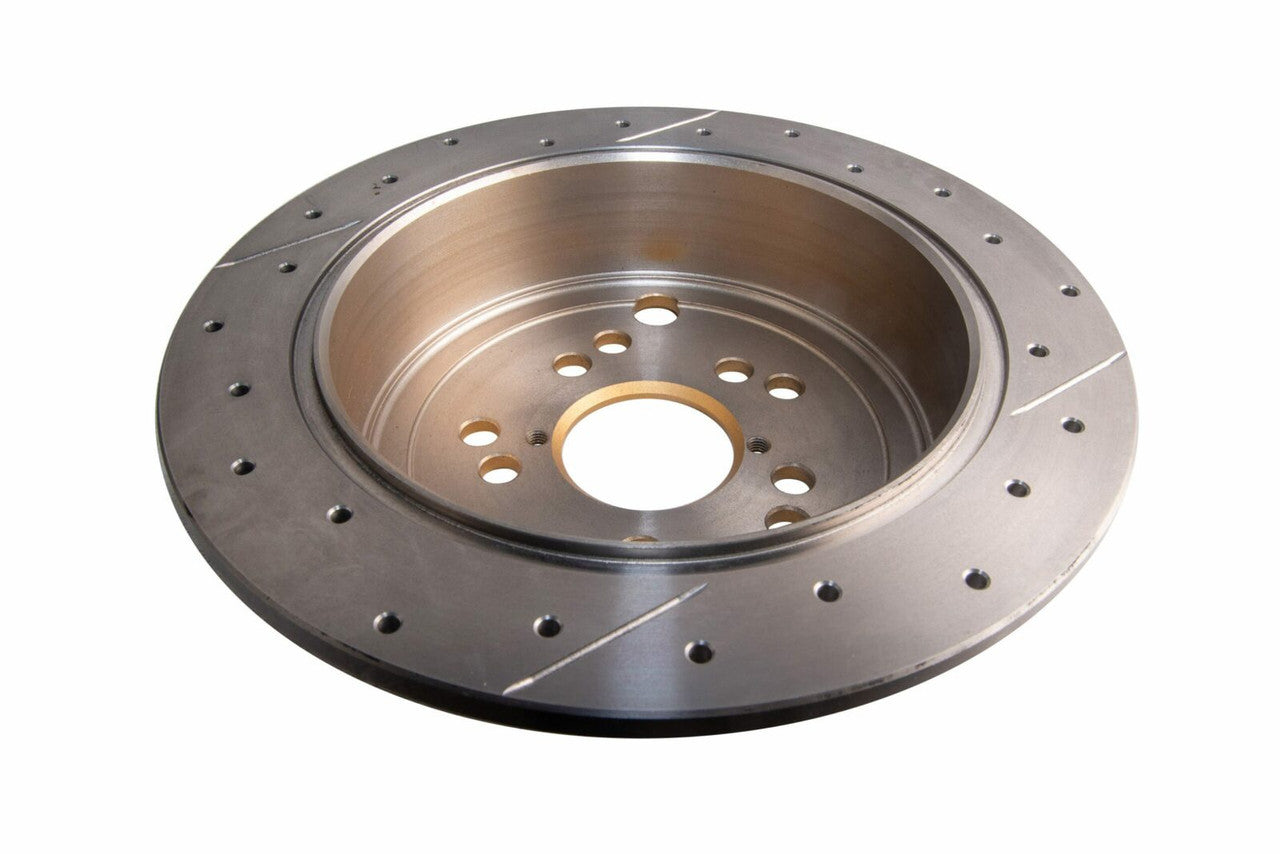 DBA Rear Street Series XGold Drilled & Slotted Brake Rotor For 2008-14 Subaru WRX  - Back