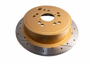 DBA Rear Street Series XGold Drilled & Slotted Brake Rotor For 2008-14 Subaru WRX - DBA2659X-10
