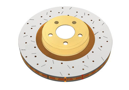 DBA Rear 4000 Series XS Gold Drilled & Slotted Brake Rotor For 2013+ Subaru BRZ