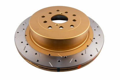 DBA Rear 4000 Series XS Gold Drilled & Slotted Brake Rotor For 2004-07 Subaru WRX STI
