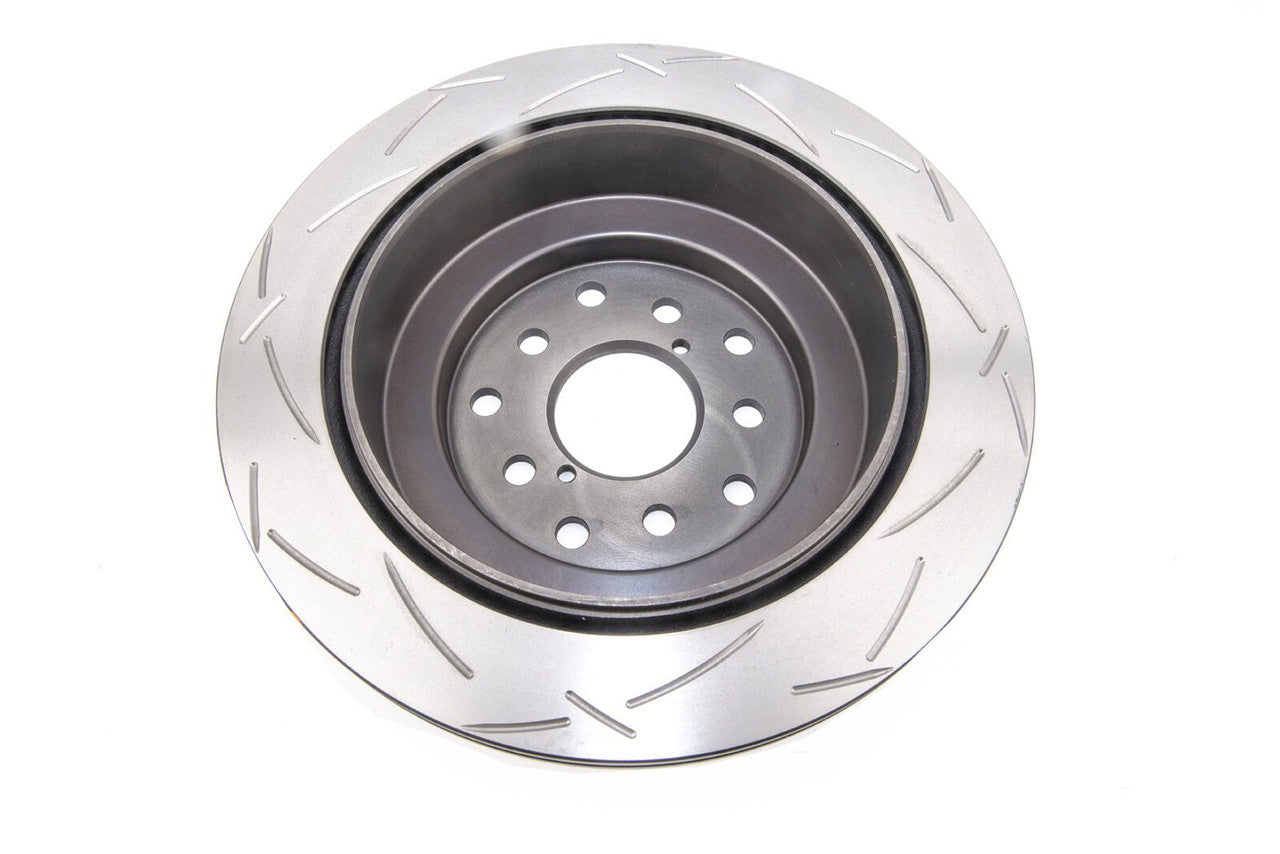 DBA Rear 4000 Series T3 Slotted Brake Rotor For 2004-07 Subaru WRX STI  - Back