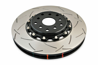 DBA Front 5000 Series XS Drilled & Slotted Brake Rotor w/ Black Hat For 2004-17 Subaru WRX STI, 17-20 BRZ w/ Brembo Kit (Perf Pkg)