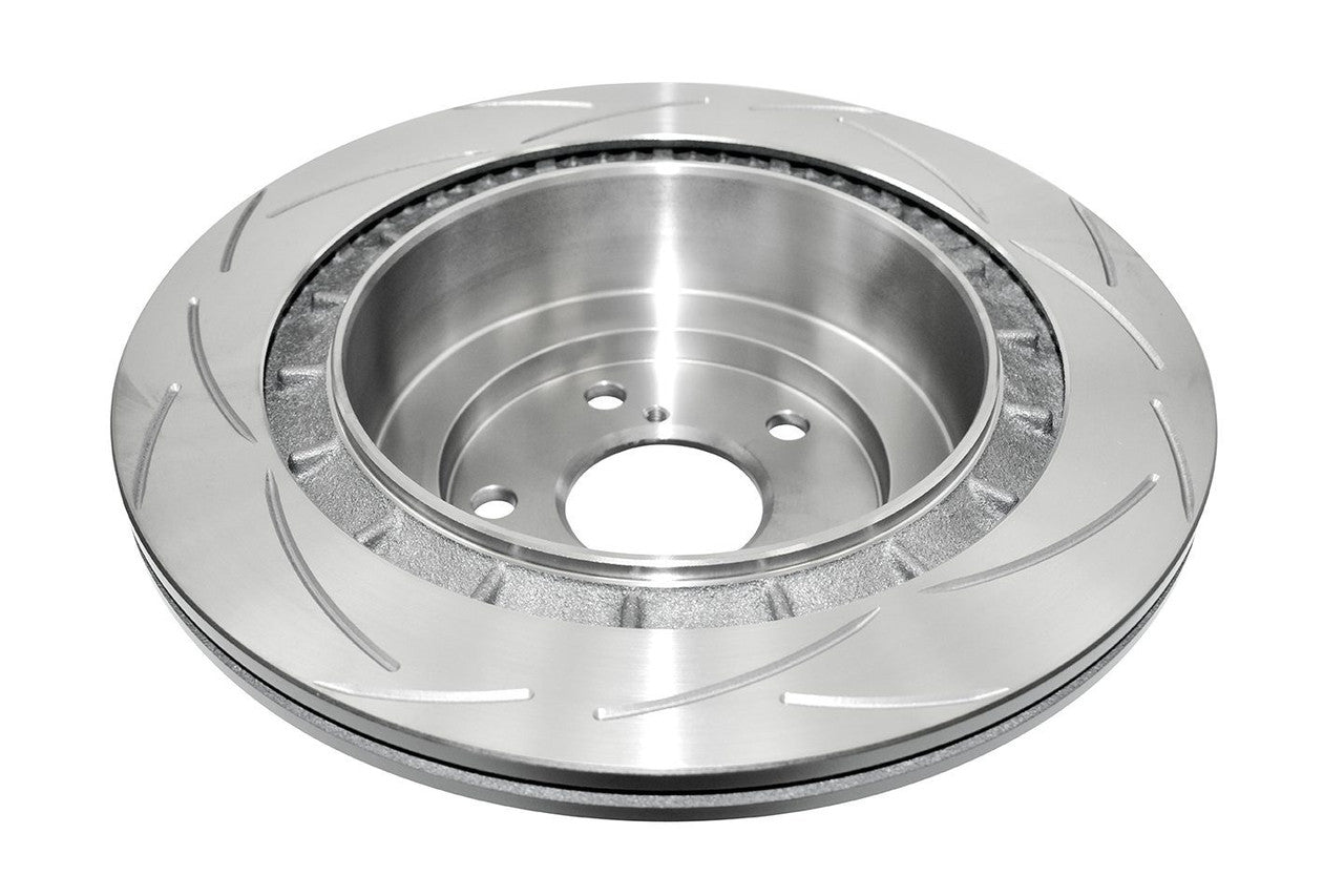 DBA Rear Street Series T2 Slotted Brake Rotor For 2006-07 Subaru WRX, 05-08 LGT - Back