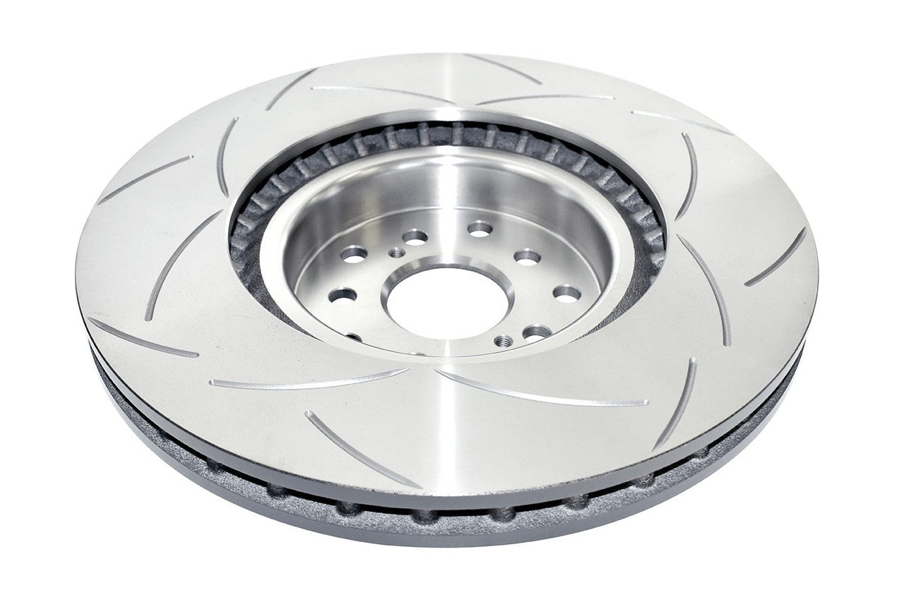 DBA Front Street Series T2 Brake Rotor 10 Stud Hole Slotted Rotor For 2004-16 Subaru WRX STI