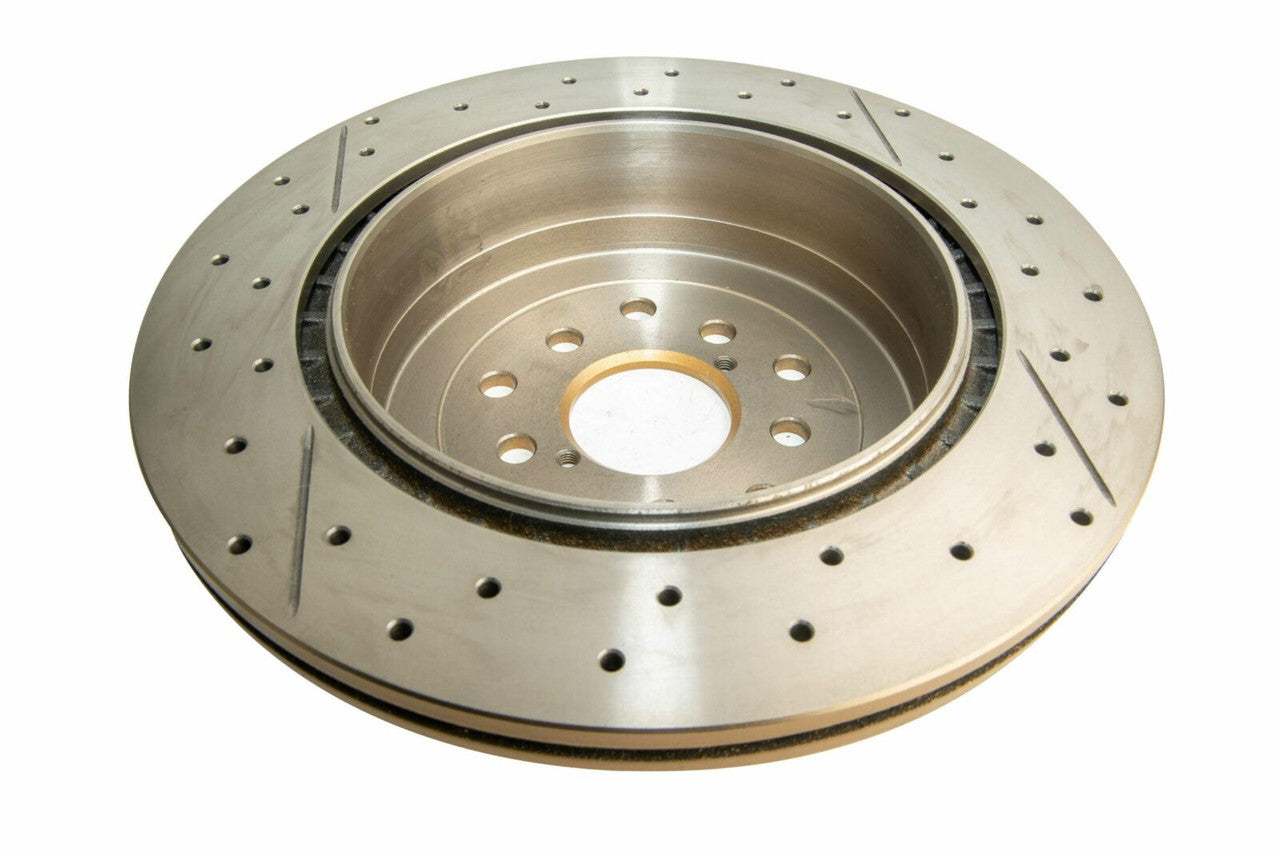 DBA Rear Street Series XGold Drilled & Slotted Brake Rotor For 2007-11 Subaru WRX, 04-07 STI, 03-09 Legacy - Bottom