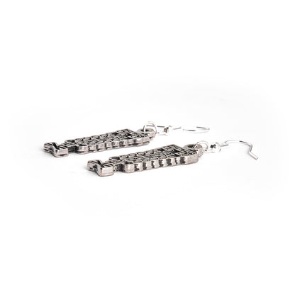 Garage Girls Jewelry Drag Race Tree Earrings - Angle