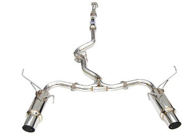 Invidia N1 Dual Cat Back Exhaust with Polished Tips for 2008-14 Subaru WRX Sedan & 2011-14 STI Sedan - HS11STIGTP
