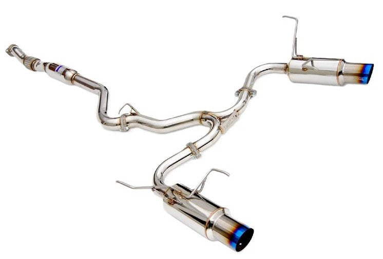 Invidia N1 Dual Cat Back Exhaust with Burnt Titanium Tips for 2008-14 Subaru WRX & STI Sedan