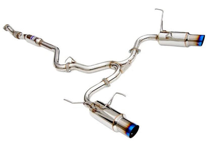 Invidia N1 Dual Cat Back Exhaust with Burnt Titanium Tips for 2008-14 Subaru WRX & STI Sedan