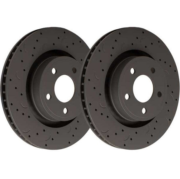 Hawk Talon Drilled and Slotted Front Brake Rotor Set