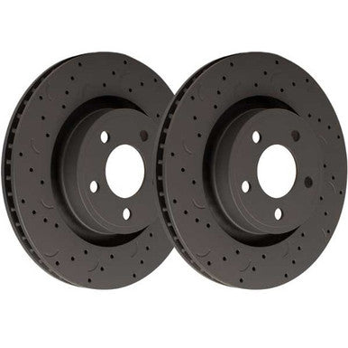 Hawk Talon Drilled and Slotted Front Brake Rotor Set For 2015 Subaru Legacy - HTC5394