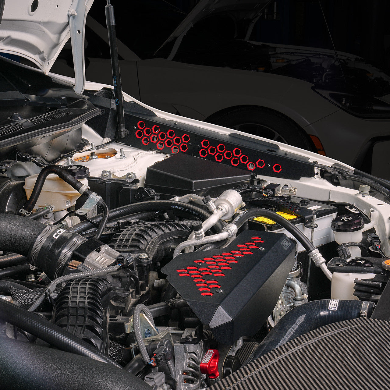 IAG Fender Shrouds For 2022+ Subaru WRX - Red Install