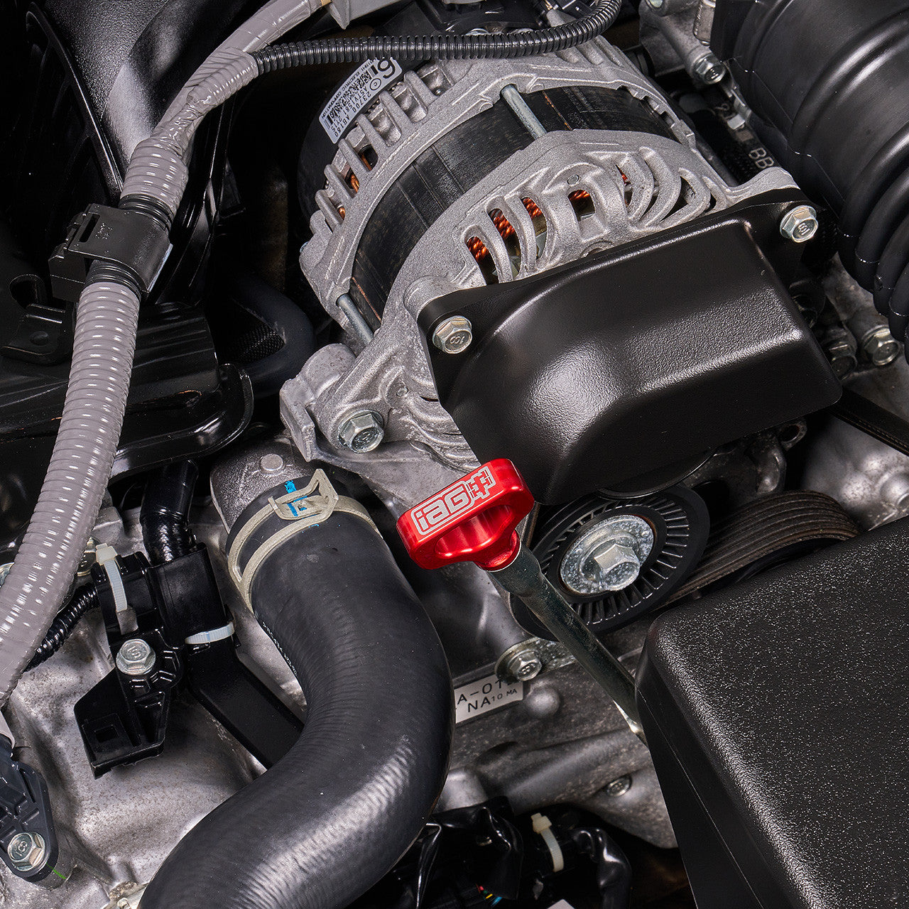 IAG Dipstick With Billet Anodized Handle For 2022+ BRZ 2.4L - Red Installed