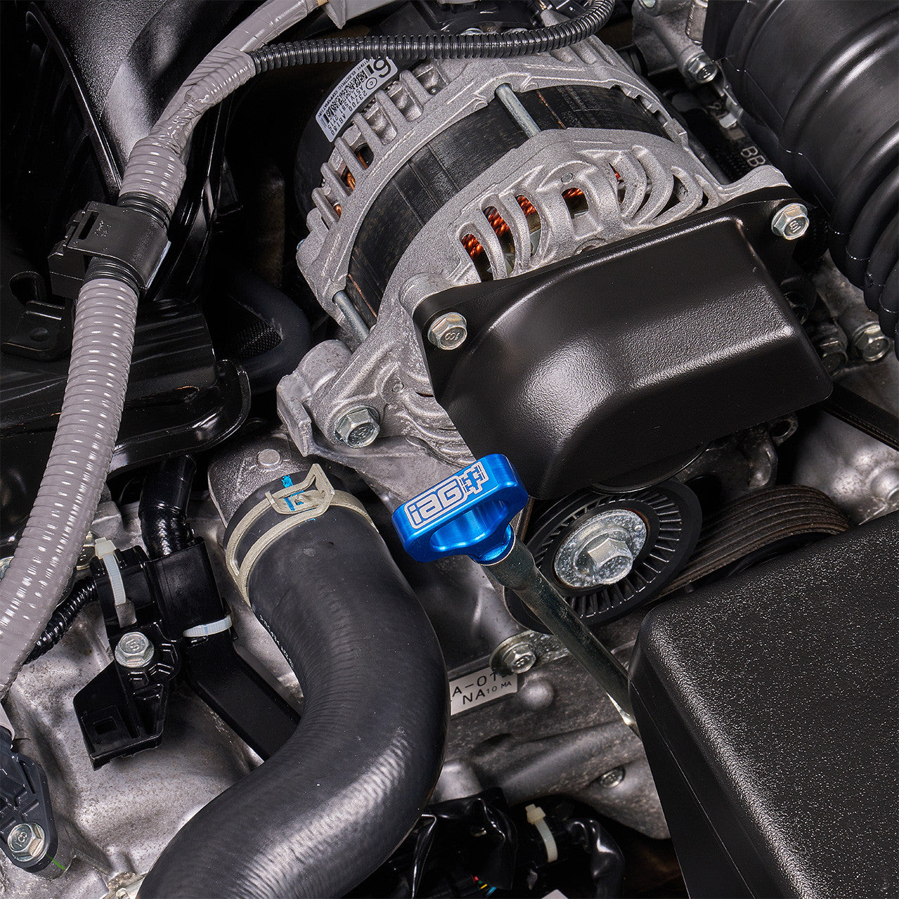 IAG Dipstick With Billet Anodized Handle For 2022+ BRZ 2.4L - Blue Installed