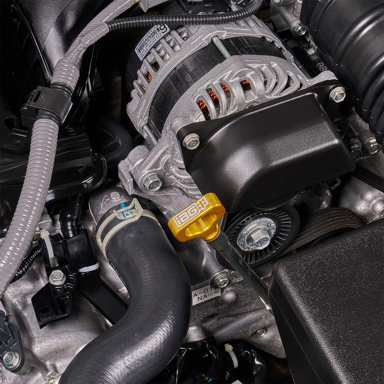 IAG Dipstick With Billet Anodized Handle For 2022+ BRZ 2.4L - Gold Installed