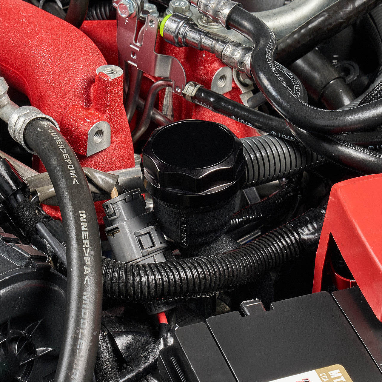 IAG Revolve Engine Oil Fill Cap w/ Anodized Color Accent - Installed 2