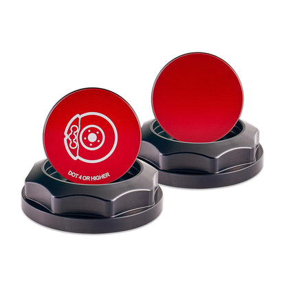 IAG Revolve Brake Fluid Reservoir Cap for WRX, STI, LGT, FXT, BRZ - Red