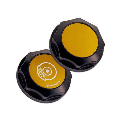 IAG Revolve Brake Fluid Reservoir Cap w/ Anodized Color Accent for WRX, STI, LGT, FXT, BRZ - Gold