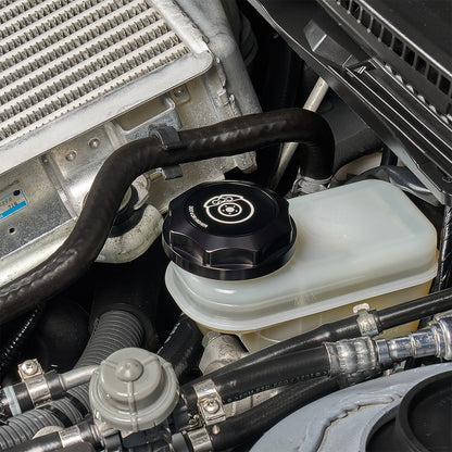 IAG Revolve Brake Fluid Reservoir Cap w/ Anodized Color Accent - Installed 3