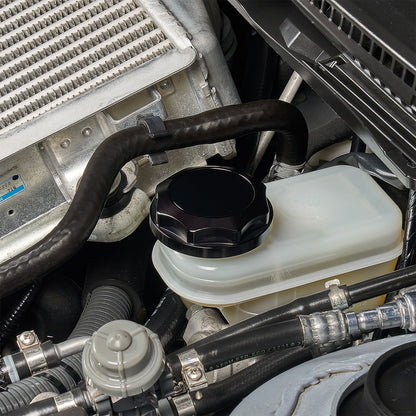 IAG Revolve Brake Fluid Reservoir Cap w/ Anodized Color Accent - Installed 4