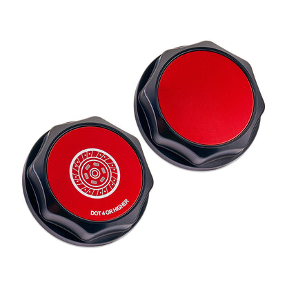 IAG Revolve Clutch Fluid Reservoir Cap w/ Anodized Color Accent for WRX STI - Red