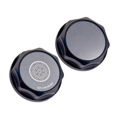 IAG Revolve Clutch Fluid Reservoir Cap w/ Anodized Color Accent for WRX STI - Silver