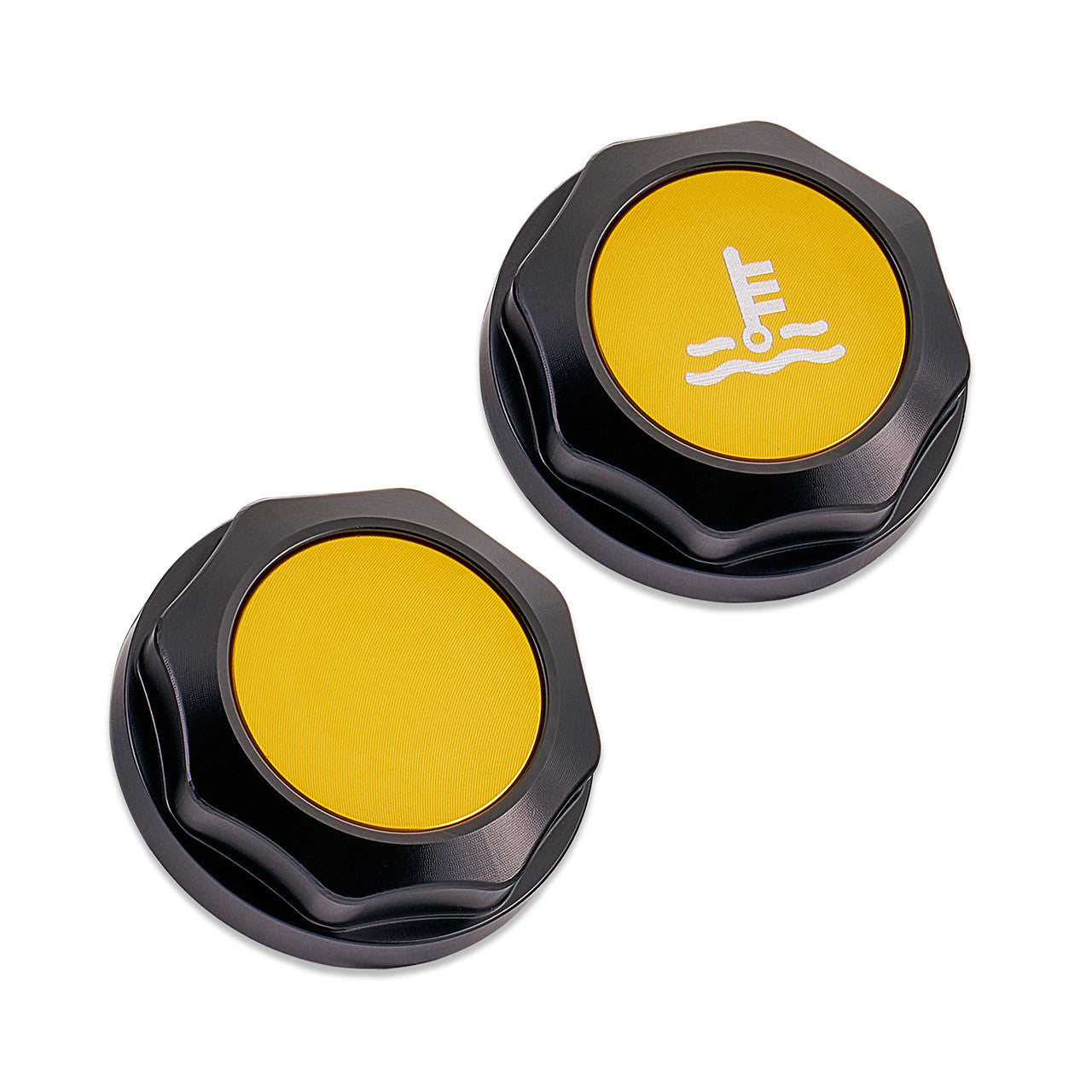 IAG Revolve Coolant Reservoir Cap w/ Anodized Color Accent for 02-26 WRX, 04-21 STI, 05-09 LGT, 04-08 FXT, 13-26 BRZ - Gold
