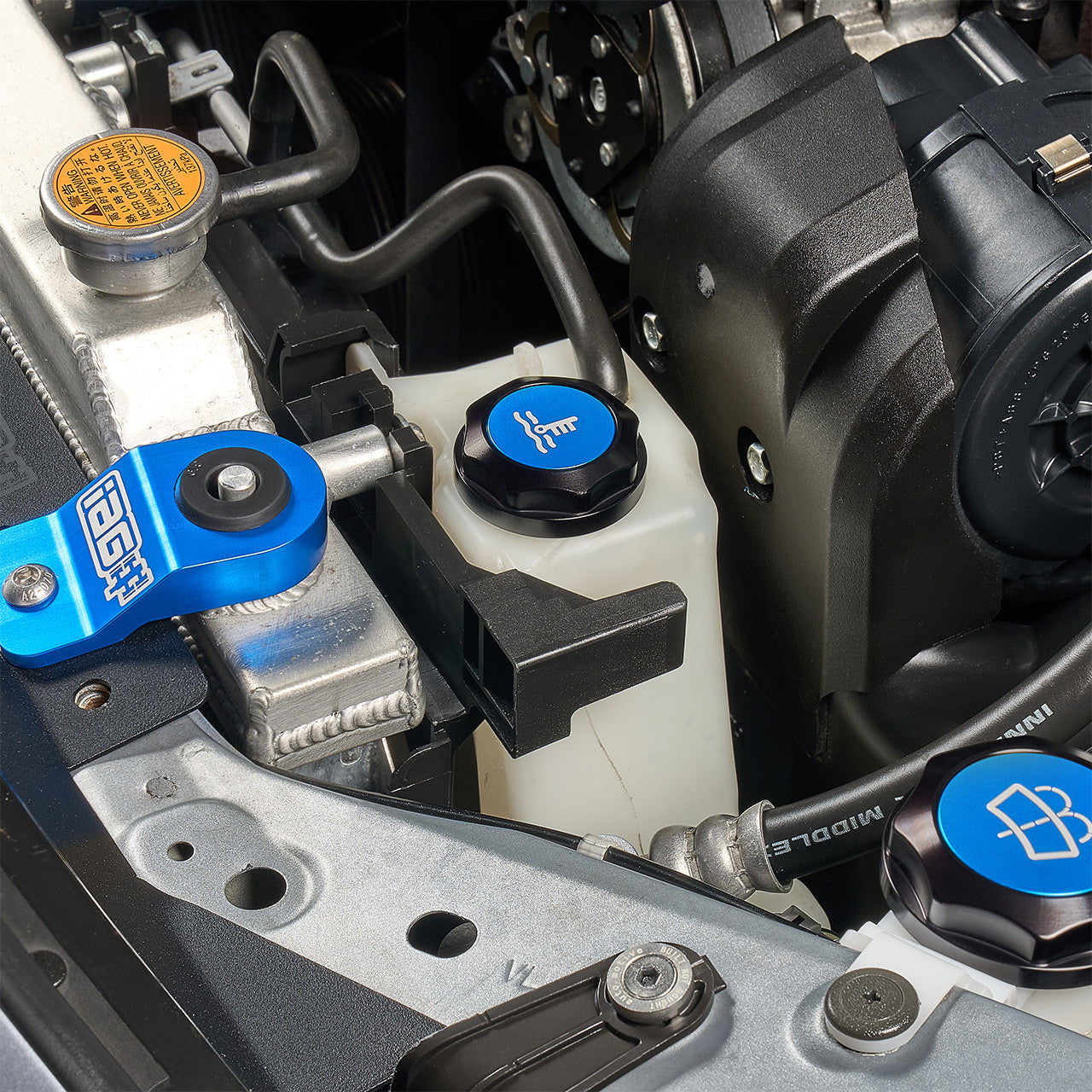 IAG Revolve Coolant Reservoir Cap w/ Anodized Color Accent - Installed 3