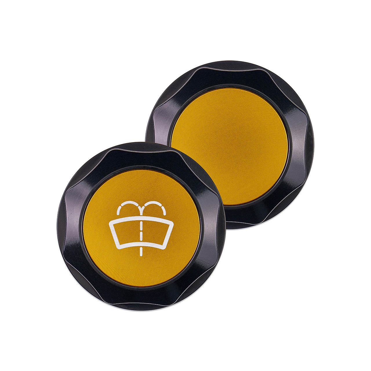IAG Revolve Washer Fluid Reservoir Cap w/ Anodized Color Accent for 02-21 WRX, 04-21 STI, 05-09 LGT, 04-08 FXT - Gold