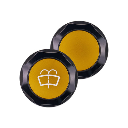 IAG Revolve Washer Fluid Reservoir Cap w/ Anodized Color Accent for 02-21 WRX, 04-21 STI, 05-09 LGT, 04-08 FXT - Gold