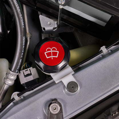 IAG Revolve Washer Fluid Reservoir Cap w/ Anodized Color Accent - Installed