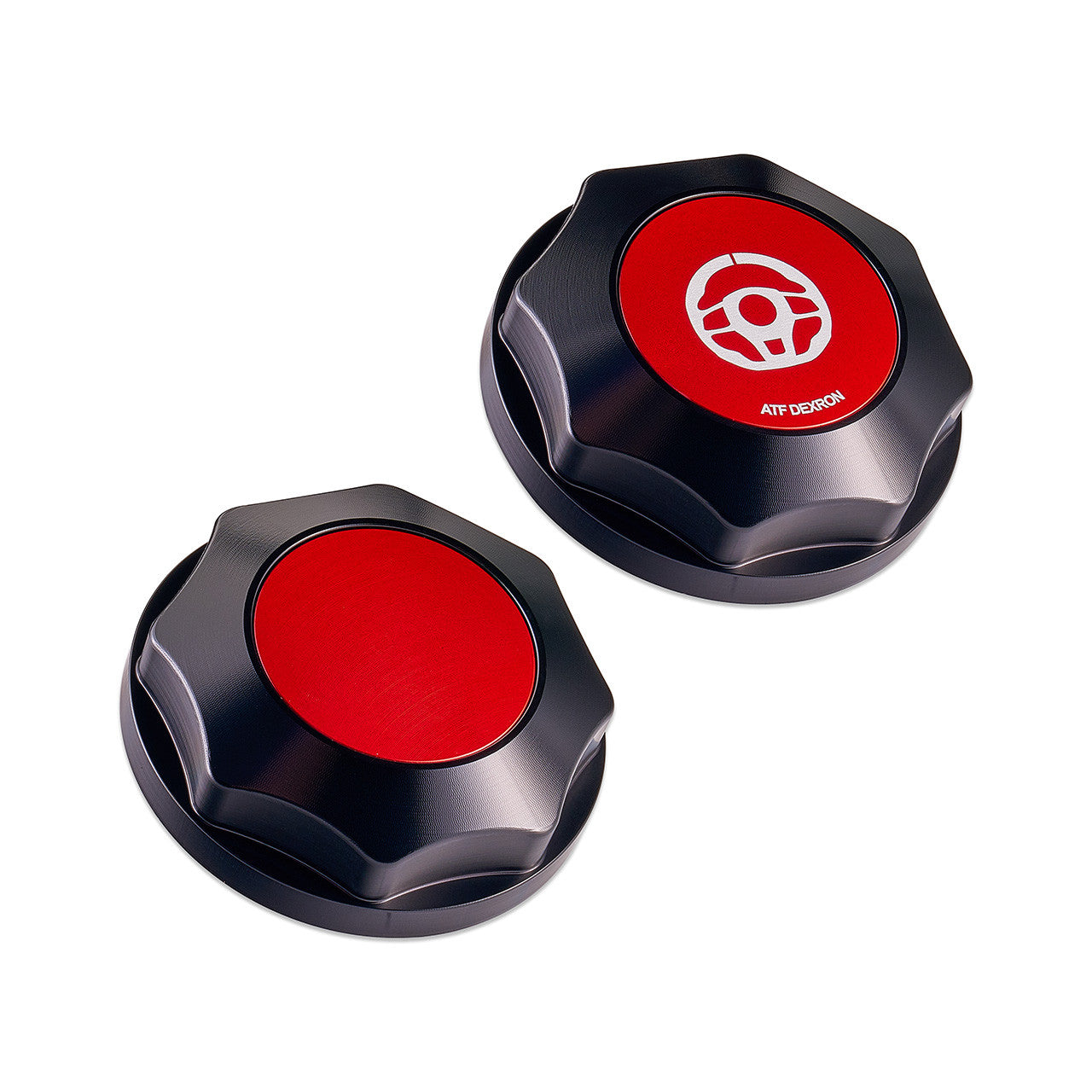 IAG Revolve Power Steering Reservoir Cap w/ Anodized Color Accent - Red
