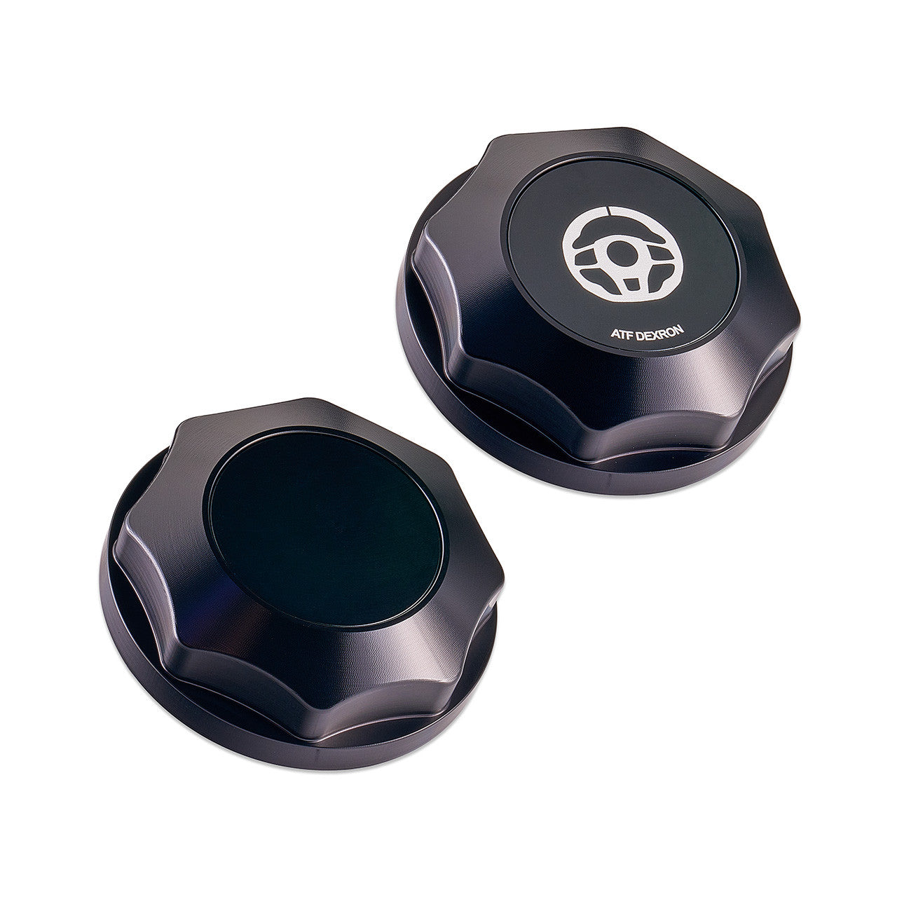IAG Revolve Power Steering Reservoir Cap w/ Anodized Color Accent - Black