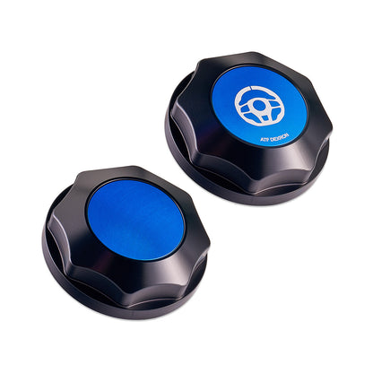 IAG Revolve Power Steering Reservoir Cap w/ Anodized Color Accent - Blue