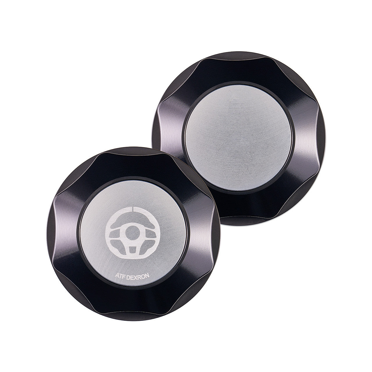 IAG Revolve Power Steering Reservoir Cap w/ Anodized Color Accent - Silver