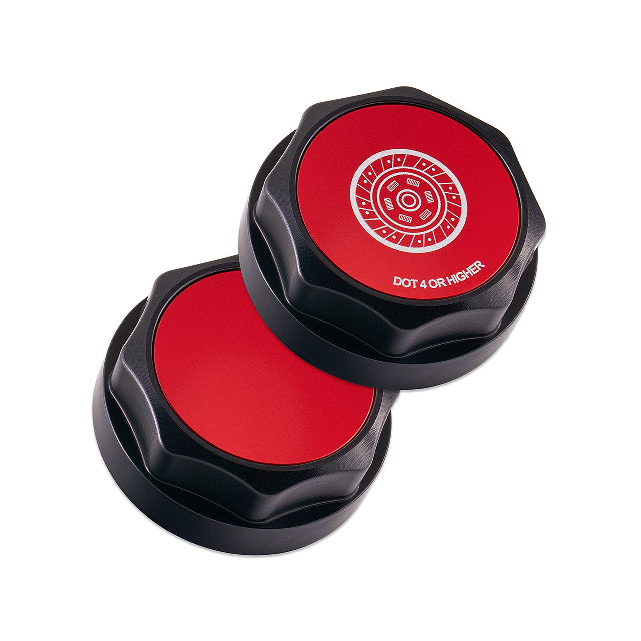 IAG Revolve Clutch Fluid Reservoir Cap w/ Anodized Color Accent for 13-26 BRZ - red