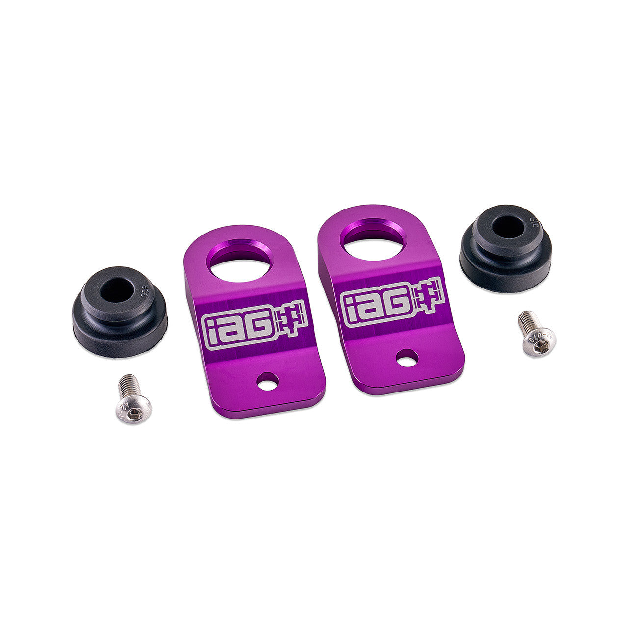 IAG Radiator Stays For 2015-21 Subaru WRX & STI, 12-16 Impreza, 13-17 Crosstrek - Purple