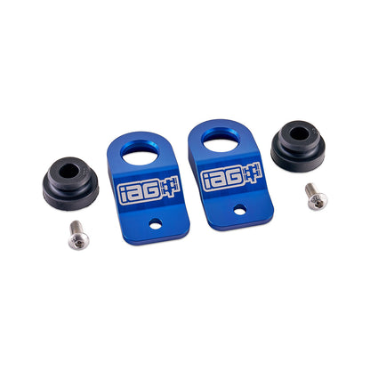 IAG Radiator Stays For 2015-21 Subaru WRX & STI, 12-16 Impreza, 13-17 Crosstrek - Blue