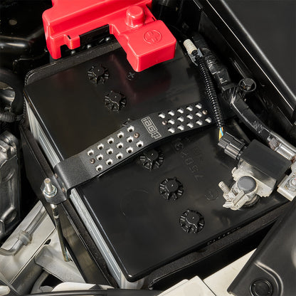 IAG Subaru Battery Tie Down - White Installed