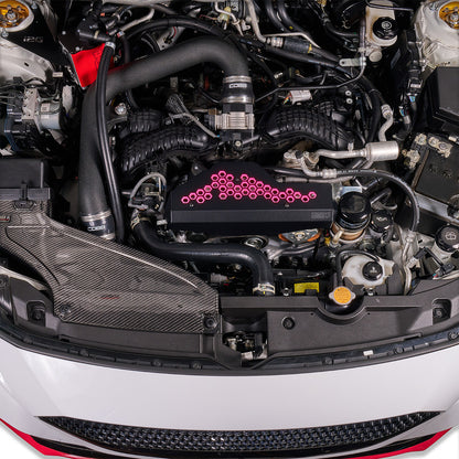 IAG Alternator Cover For 2022-26 WRX - Installed Pink